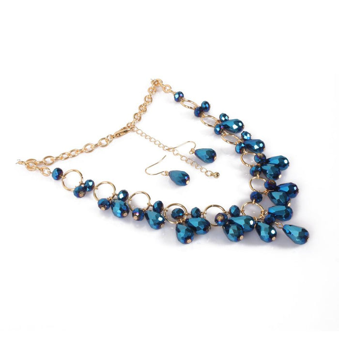 Female Jewelry Exaggerated Crystal Pendant Necklace Accessories