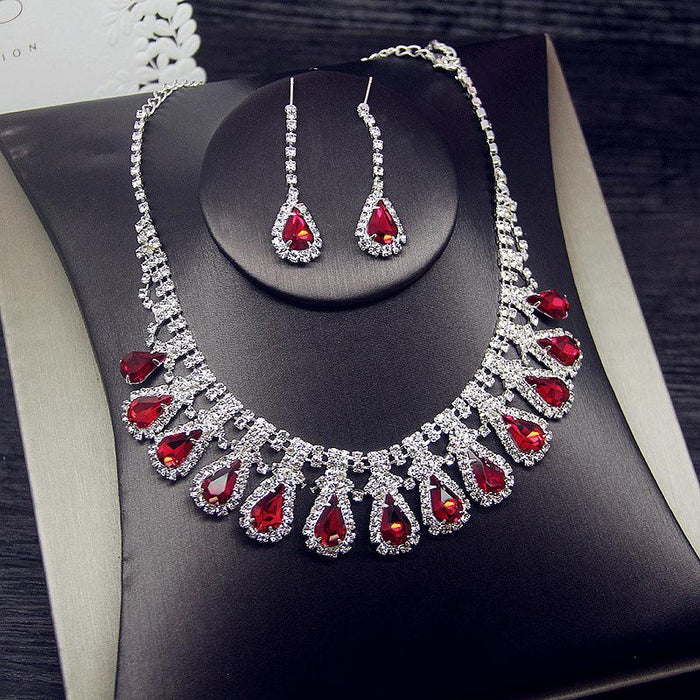 Personalized Fashion Female Jewelry Necklace Earrings Two Piece Set