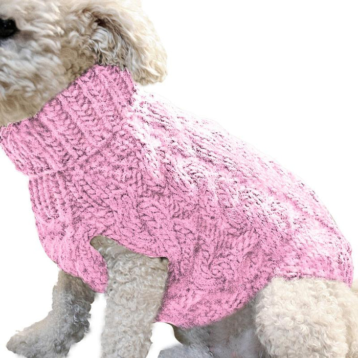 High collar knitted pet cat and dog clothes