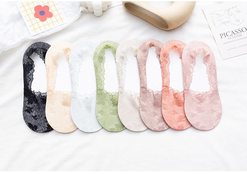 Spring and Summer Lace Invisible Socks Women's Breathable Socks