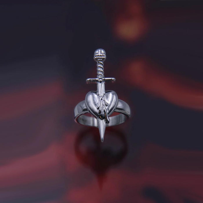 Gothic Punk Heart Grog Skull Rings