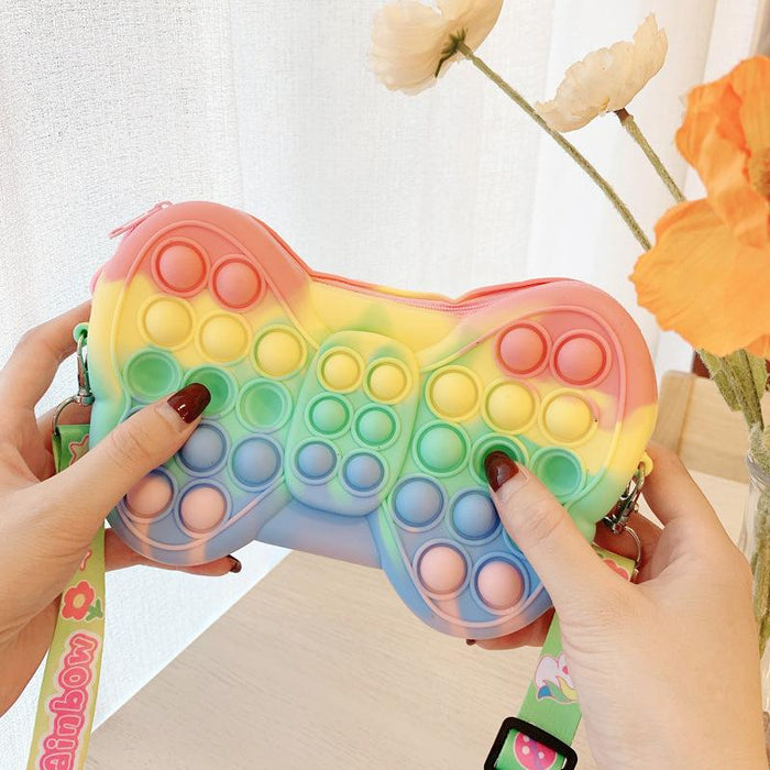 Bow Decompression Color Bag Children's Messenger Bag