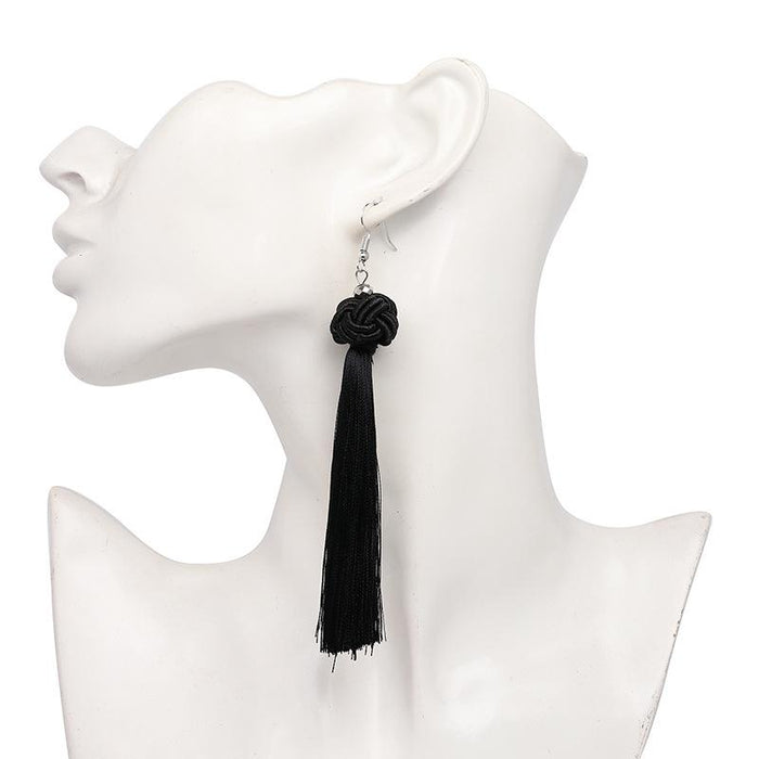New Simple Hand Woven Earrings Tassel Earrings Accessories
