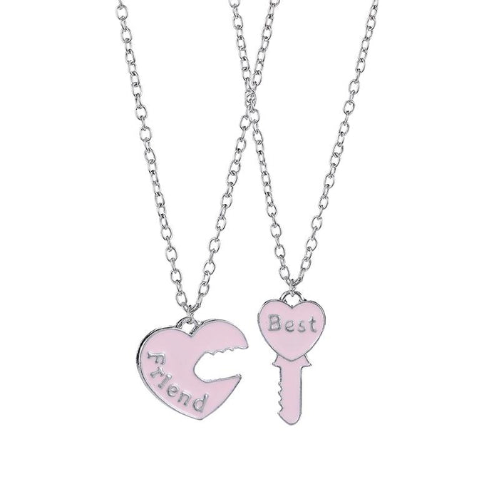 2 Pcs/ Set Best Friends Honey Love Couple Necklace