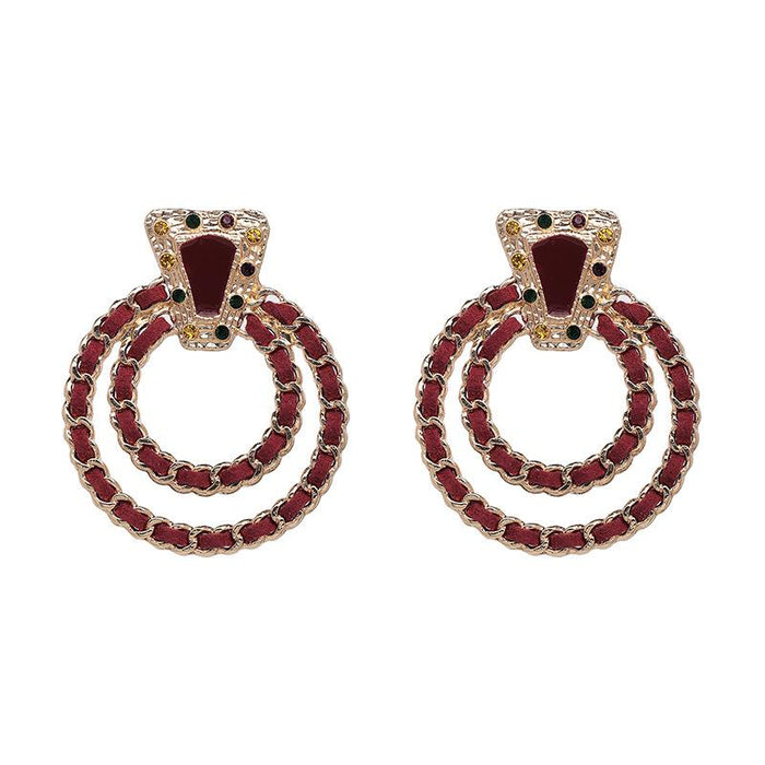 New Female Jewelry Round Creative Versatile Earrings Accessories