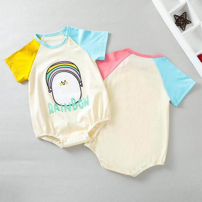 Cartoon Penguin print short sleeve