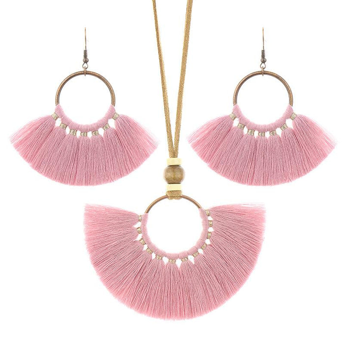 Fashion Retro Jewelry Bohemian Earring + Necklace Set