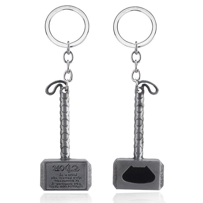 Creative Thor Hammer Bottle Opener Key Chain Metal Pendant