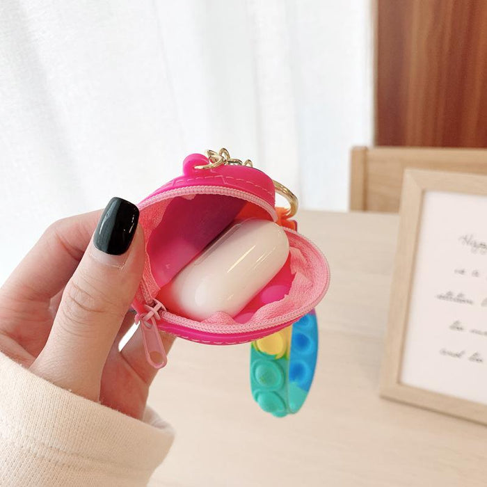 Small Keychain Coin Purse Spaceman Bear Fingertip Toy