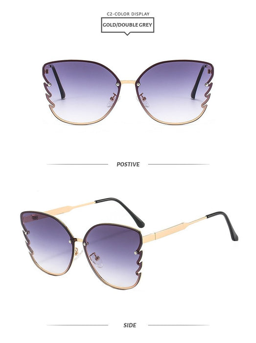 Metal butterfly frame color Sunglasses
