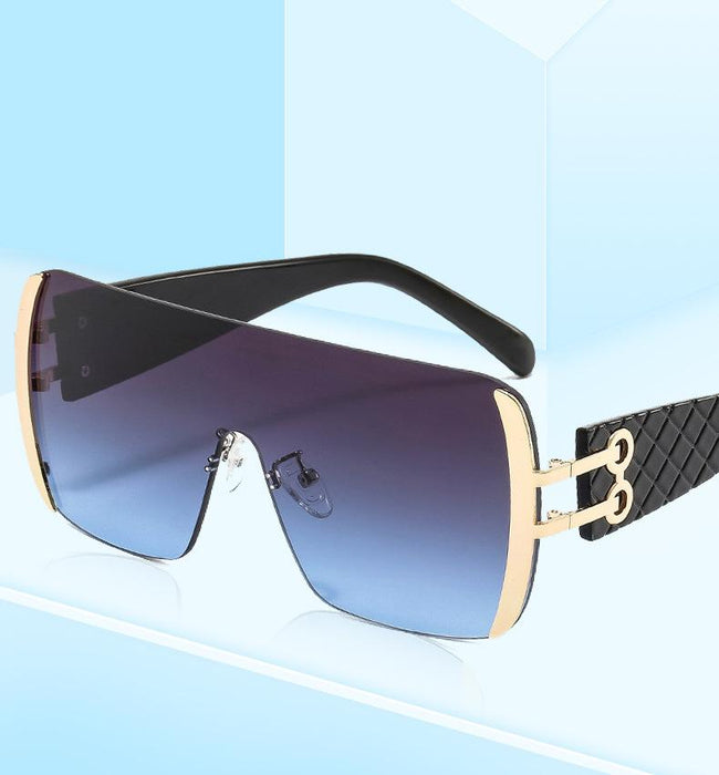 Metal conjoined Sunglasses gradient UV protection
