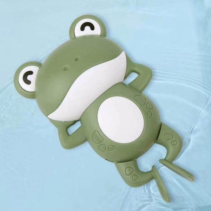 Children's bath toy cartoon fluttering clockwork frog