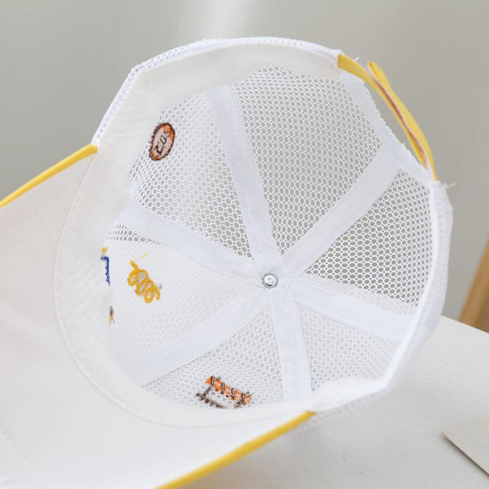 Children's Summer Cartoon Small Excavator Sunshade Net Cap