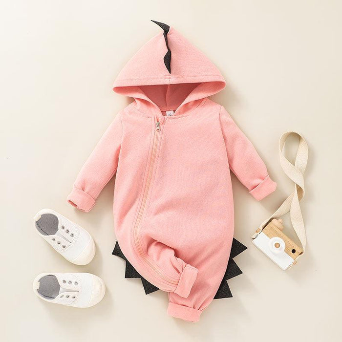 Baby Cartoon Dinosaur Long Sleeve Jumpsuit