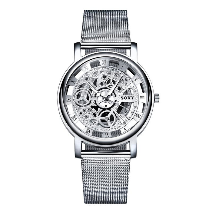 Hollow Steel Watches Men Retro Hombre Quartz Wrist Watch