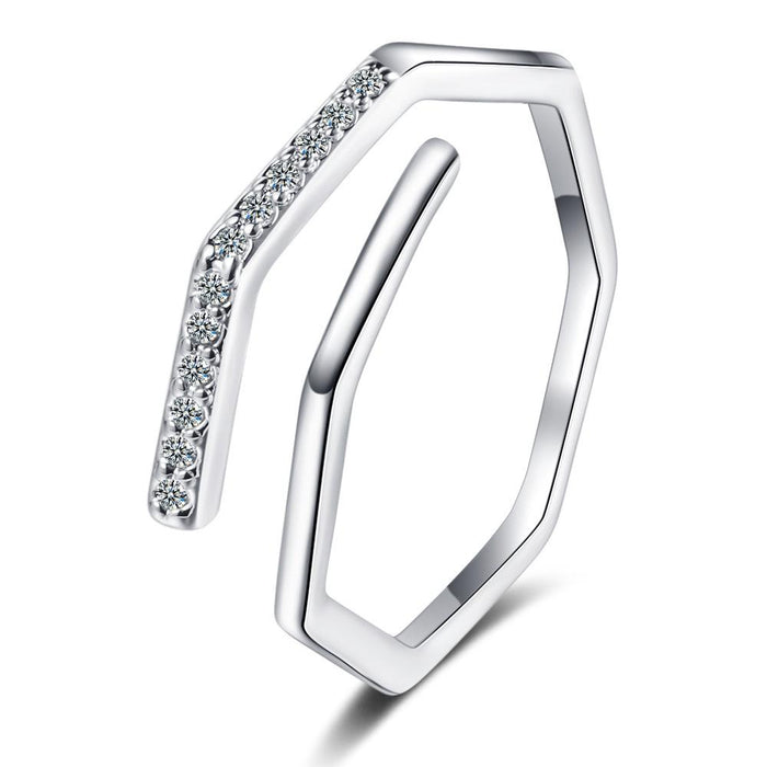 New Irregular Creative Open Geometric Ring