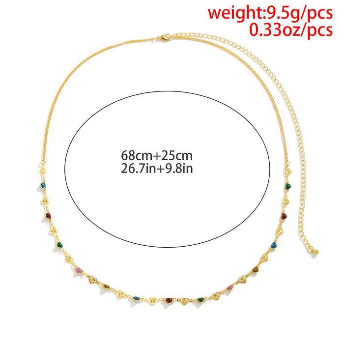 Creative Stitching Waist Chain Hollow Drop Oil Single Layer Body Chain