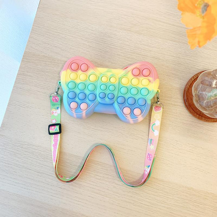Bow Decompression Color Bag Children's Messenger Bag