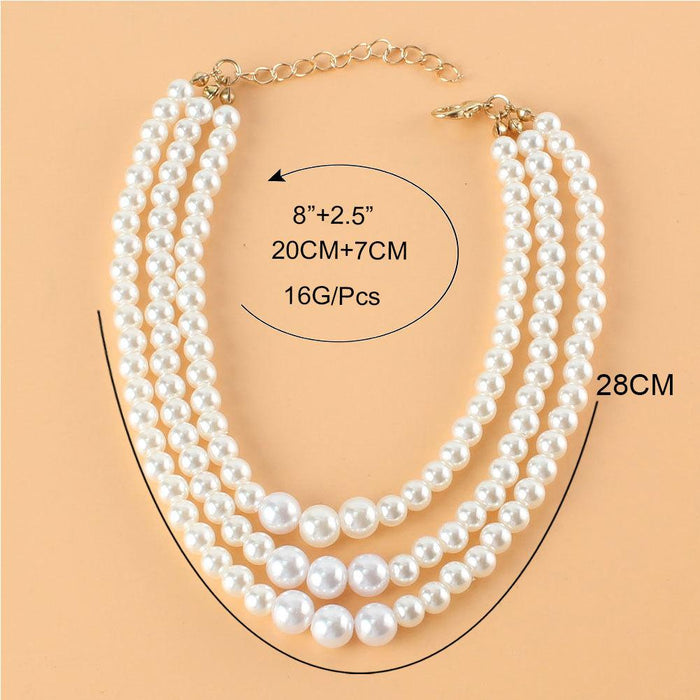 Simple Retro Pearl Foot Decoration Multi-layer Versatile Women's Football Chain