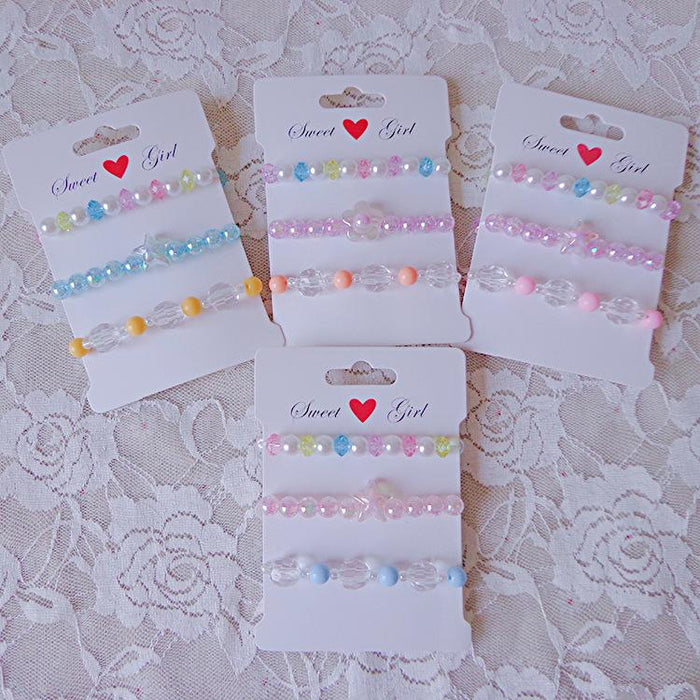 Children's Bracelet Set Beaded Princess Jewelry