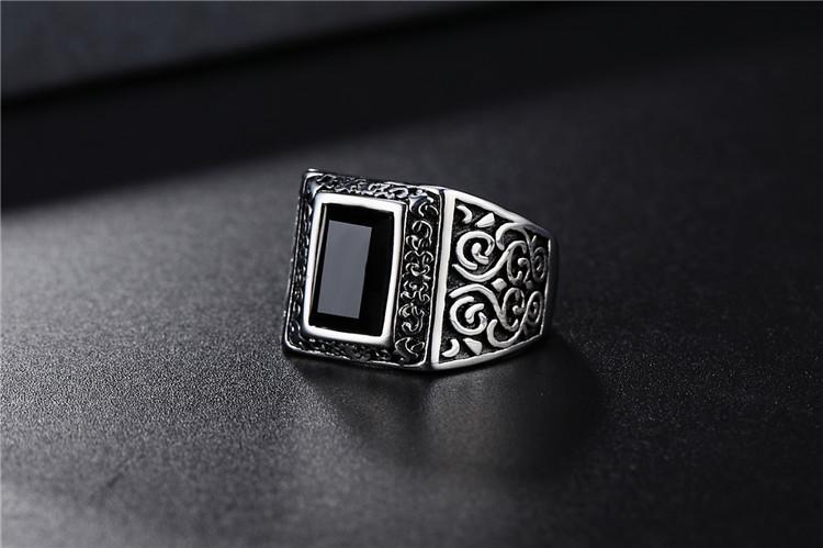 Fashion Retro Pattern  Men's Titanium Steel Ring