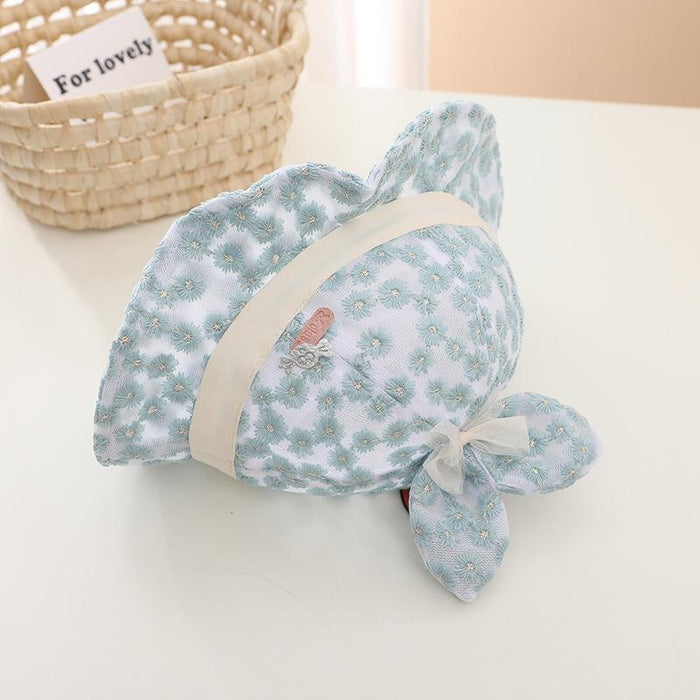 Summer Lace Rabbit Ear Children's Fisherman's Net Hat