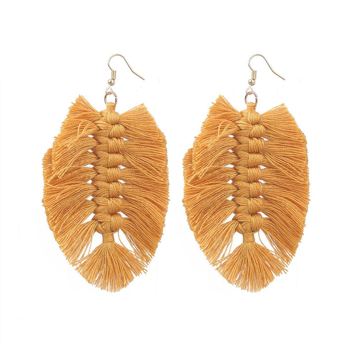 Women's Bohemian Style Hand Woven colour Matching Earrings
