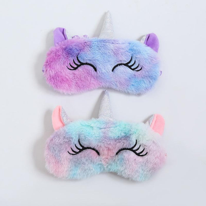 Cartoon Cute Plush Shading Unicorn Blindfold Eye Mask
