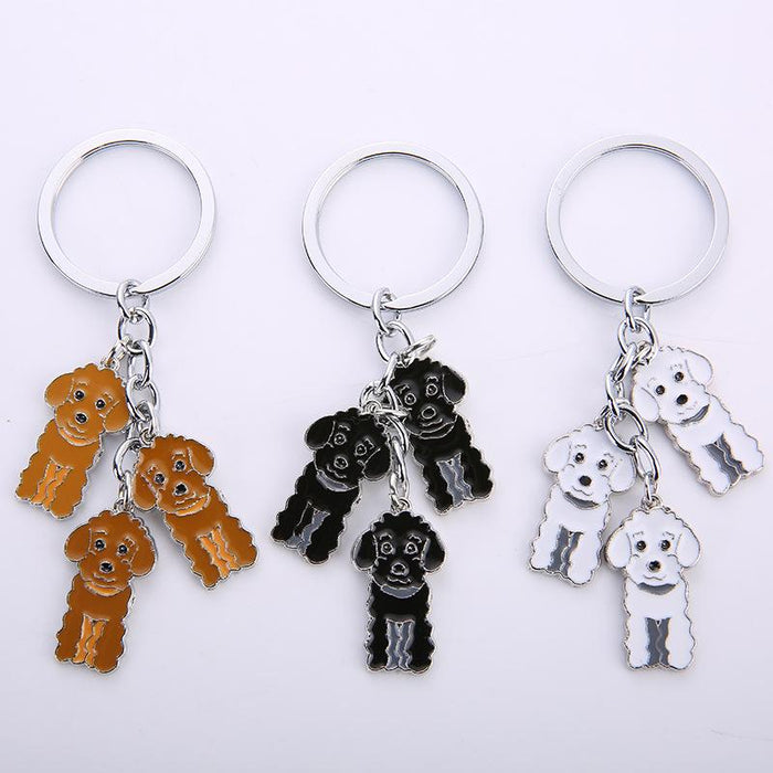 Creative Cartoon Pet Dog Car Key Ring Keychain