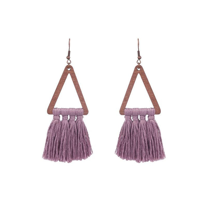 Bohemian Handwoven Ethnic Tassel Earrings