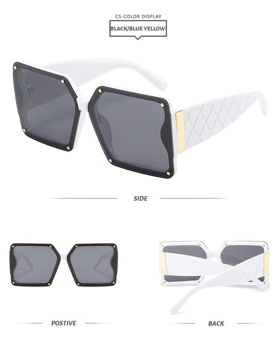 Box conjoined Sunglasses rivets