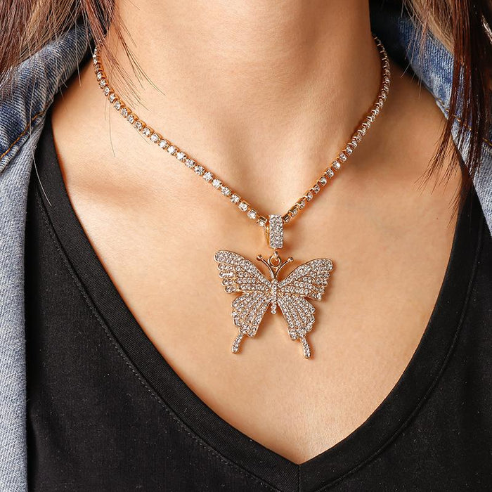Butterfly Pendant Elegant Necklace