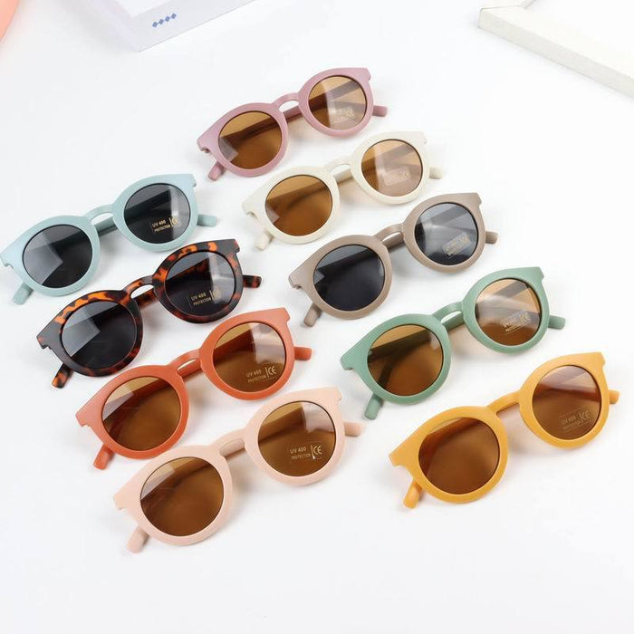 Children's Sunglasses frosted Frame Brown Lens