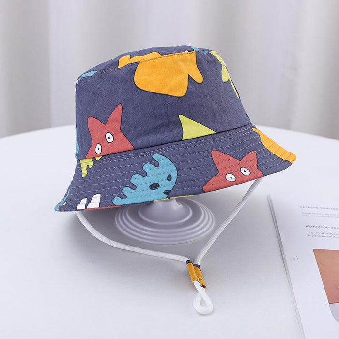 Summer Outdoor Cartoon Print Children's Fisherman Hat