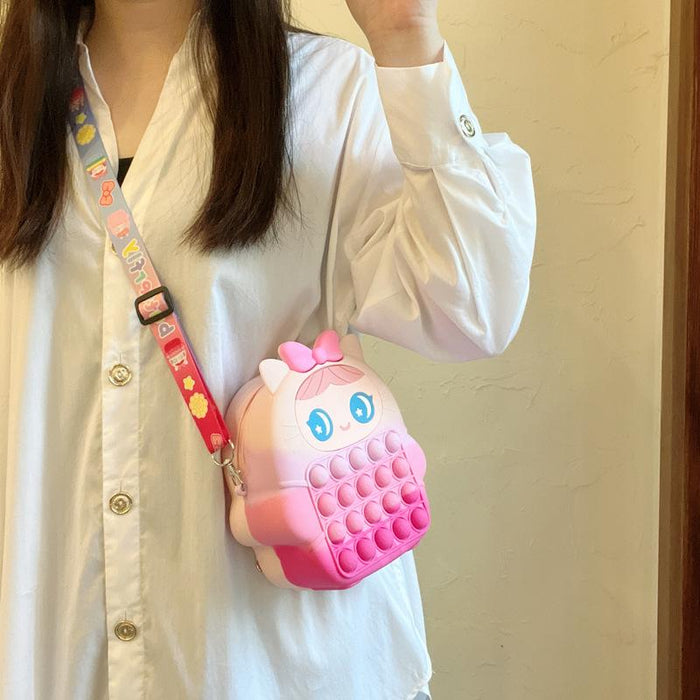 Backpack children's school bag shoulder silicone toys