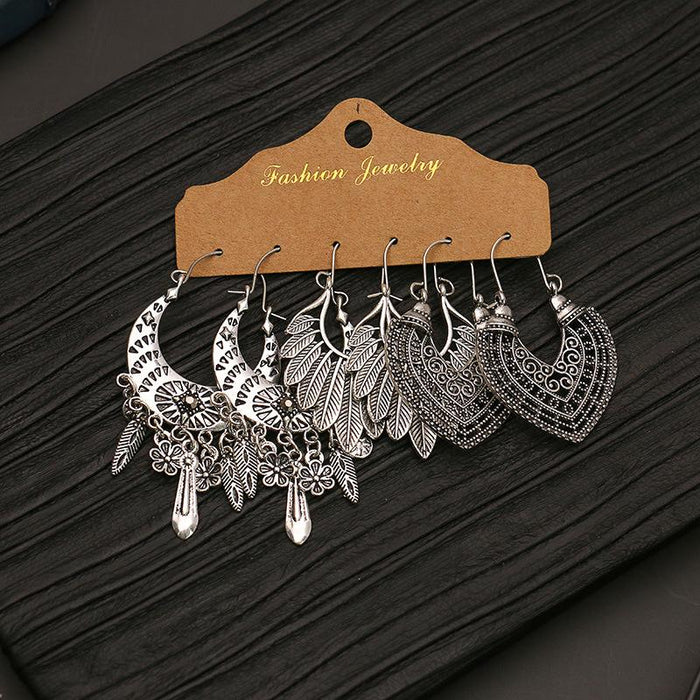 3 pairs/set Earrings Bohemian Style Jewelry  X0X36202