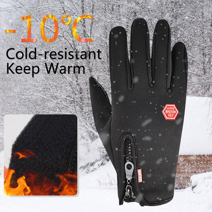 Winter Women Men Touch Cold Waterproof Motorcycle Cycle Gloves