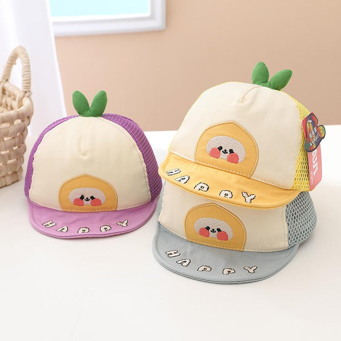 Summer Cute Baby Cartoon Color Matching Children's Net Cap