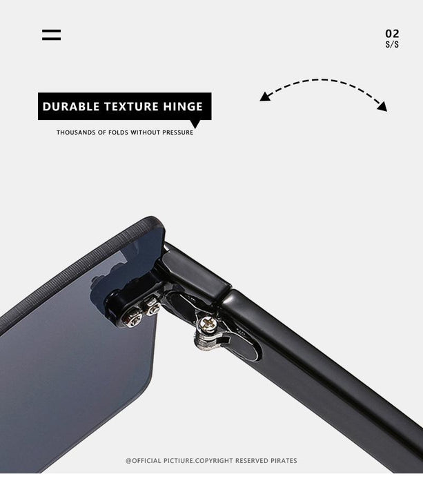 Square frameless colour candy Sunglasses