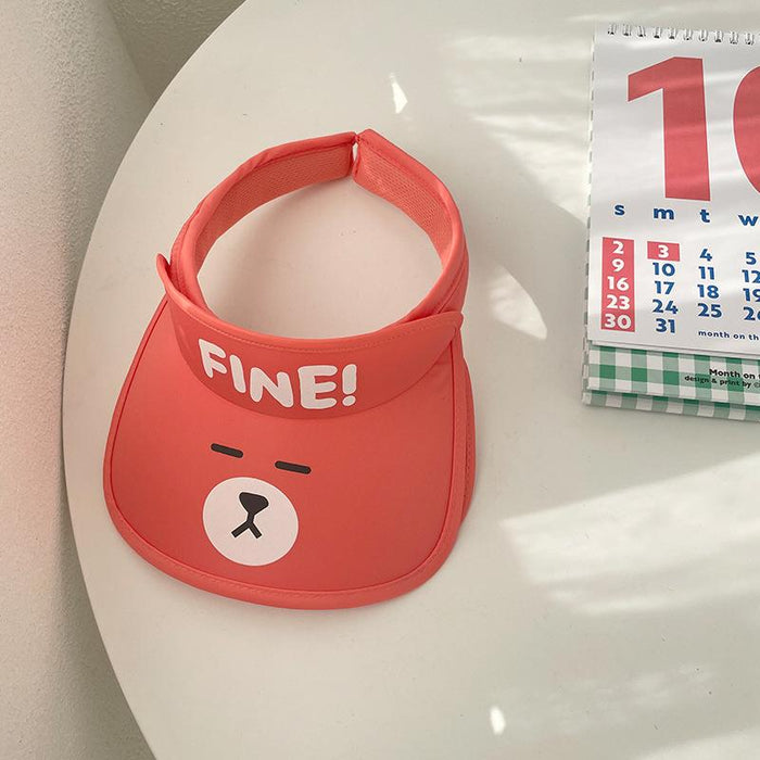 Summer Cute Cat Ears Children‘s Wide Brim Sun Hat