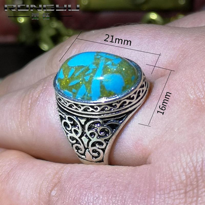 New Turquoise Vintage Personality Ring