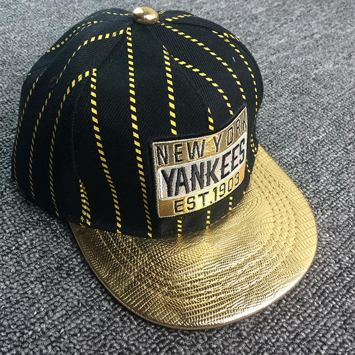 Children's Trendy Striped Embroidered NEW YOR Baseball Cap