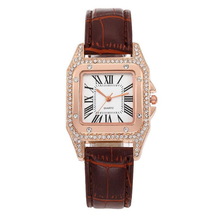 Fashion Women Wristwatch Leather Band Quartz Casual Clock LLZ20795
