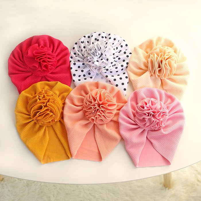 Cute Flower Baby Girl Indian Hat Infant Headwrap