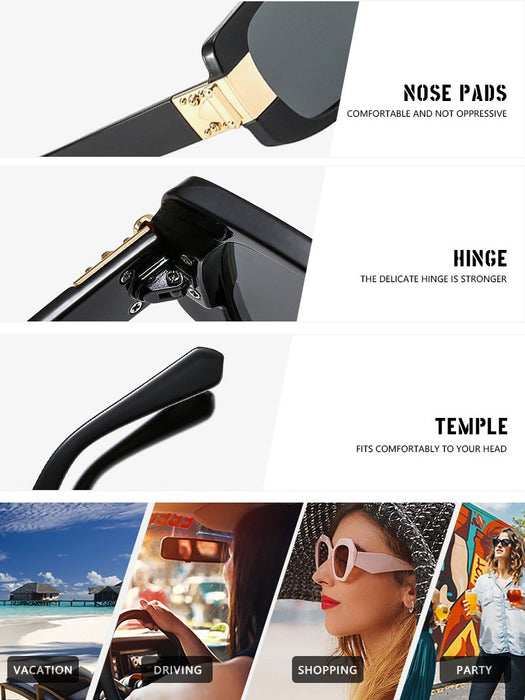 Modern retro square Sunglasses