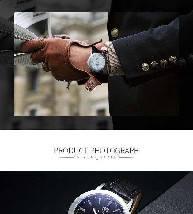 Top Brand Luxury YAZOLE Men Fashion Sport Quartz Wristwatch Clock Business Waterproof Watch