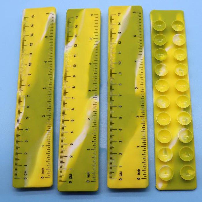 Silicone Decompression Suction Cup Toy with Ruler