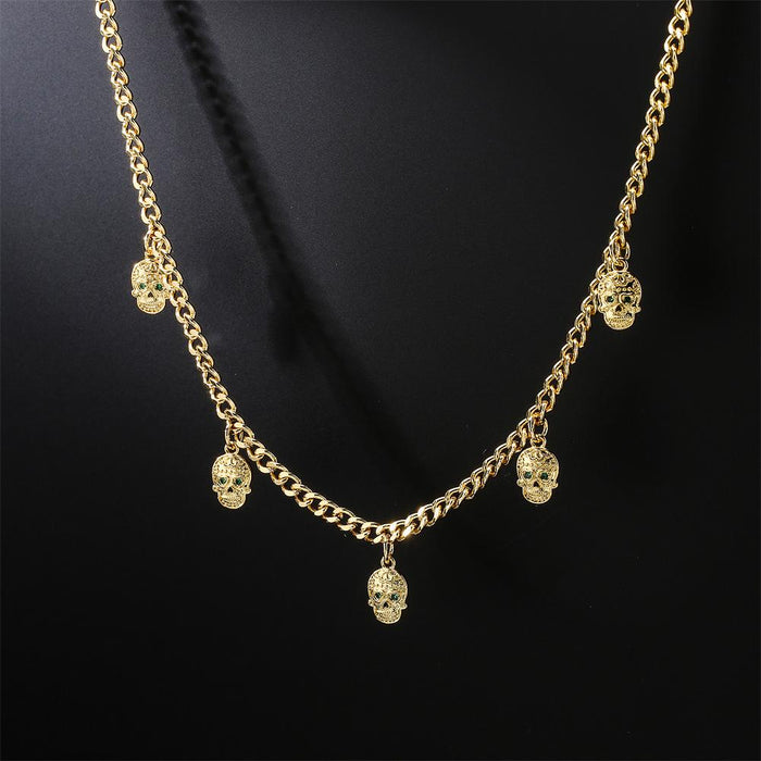 Personalized Hip Hop Style Exquisite Skull Pendant Necklace