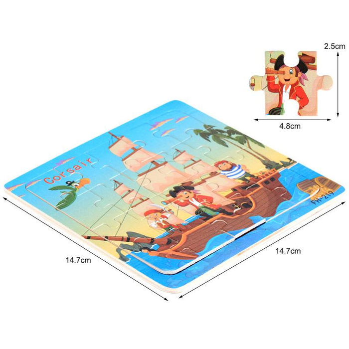 20 Piece Wooden Jigsaw Puzzle Kids Toy