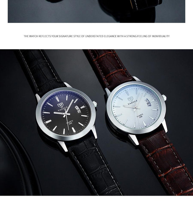 Top Brand Luxury YAZOLE Men Fashion Sport Quartz Wristwatch Clock Business Waterproof Watch